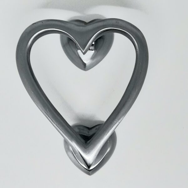 Heart Door Knocker Satin Chrome