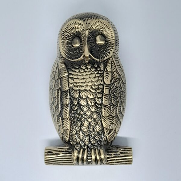 Owl Door Knocker Antique Brass