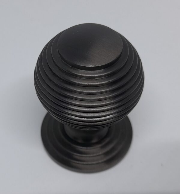 Reeded Cabinet Knob 38mm Dark Bronze
