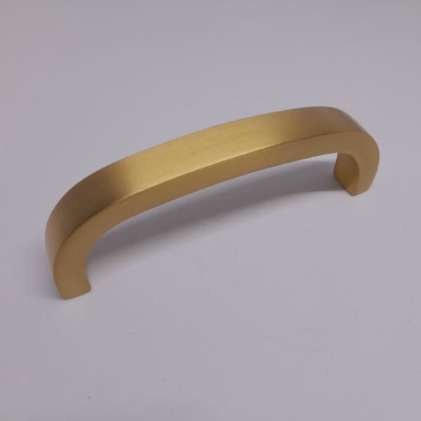 Flat Curved Pull 203mm Satin Brass