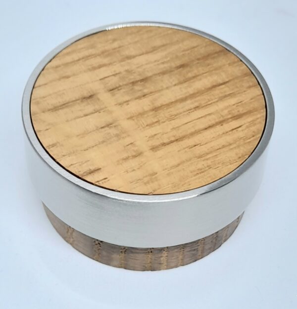Radio Cabinet Knob 49mm Oak / S-Steel