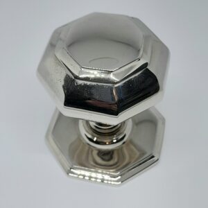 Octagonal Centre Door Knob Polished Nickel